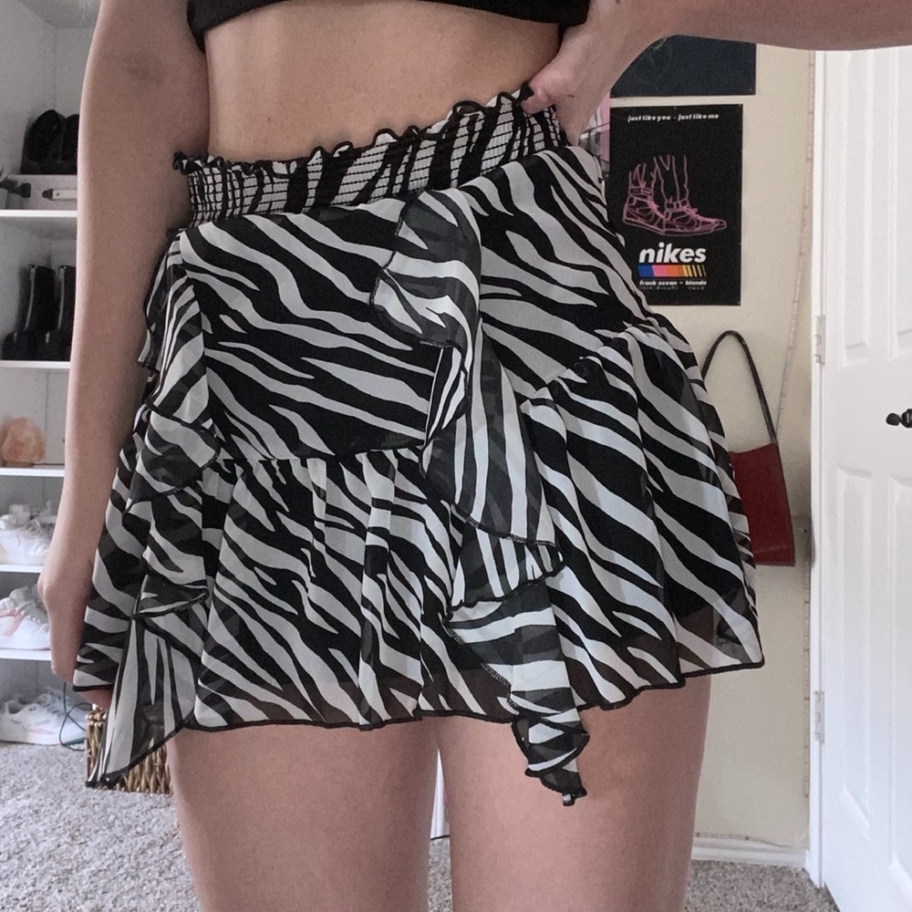 Zebra print skirt